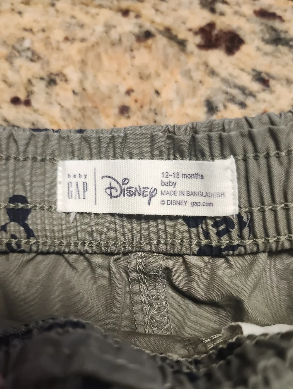 BabyGap Baby Boy Mickey Shorts, Size 12-18 , Pre-owned But VGUC